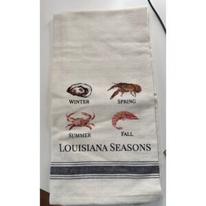 The Royal Standard Louisiana Seasons Hand Towel Cream Multi 130521005 New